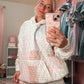 dahlia pastel quilted hoodie