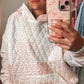 dahlia pastel quilted hoodie