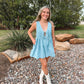 Jasmine light wash romper